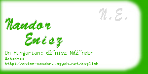 nandor enisz business card